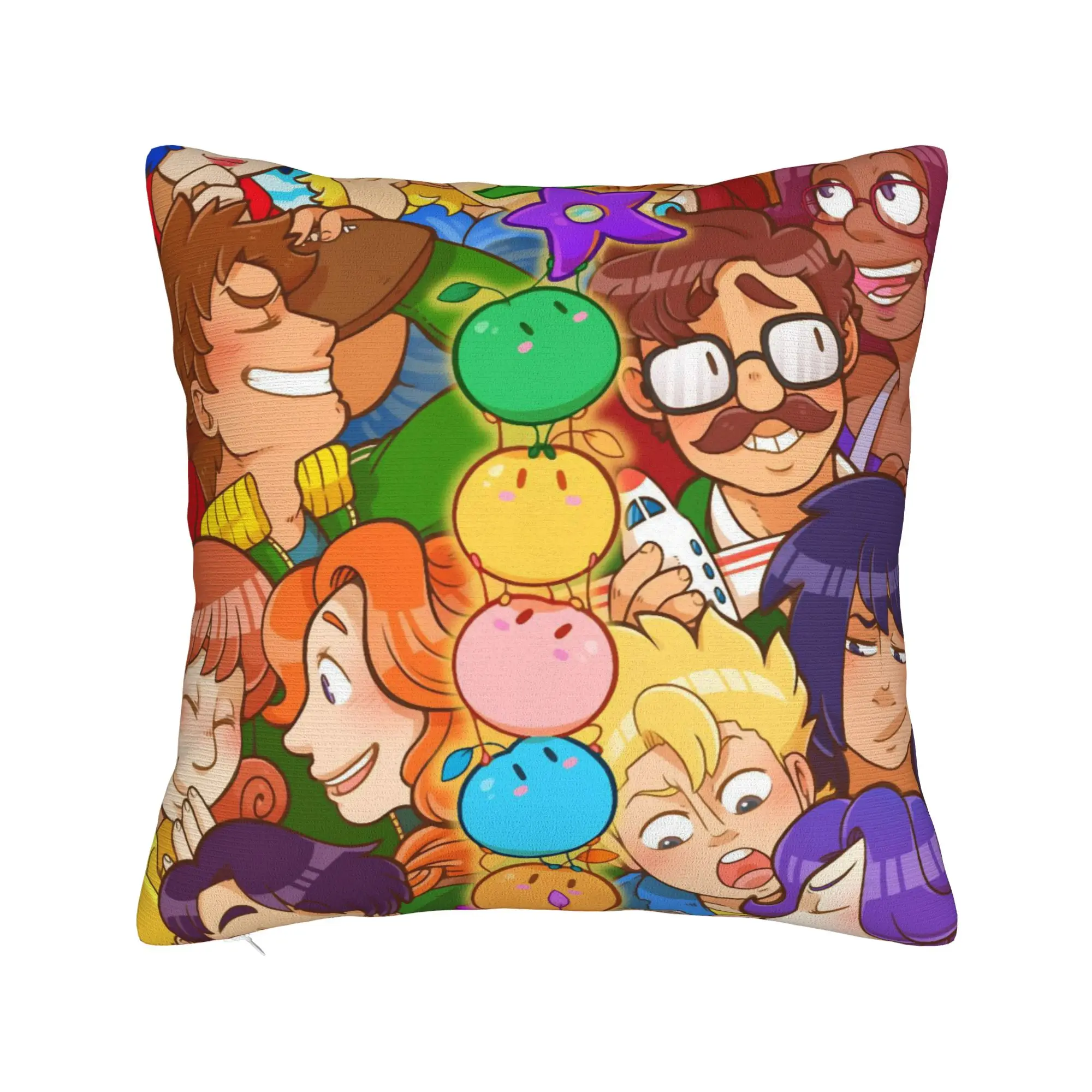 Decorative Pillowcases Stardew Valley Animals Merch Bedroom  Pillow Case Cover Square Style Multi-Size