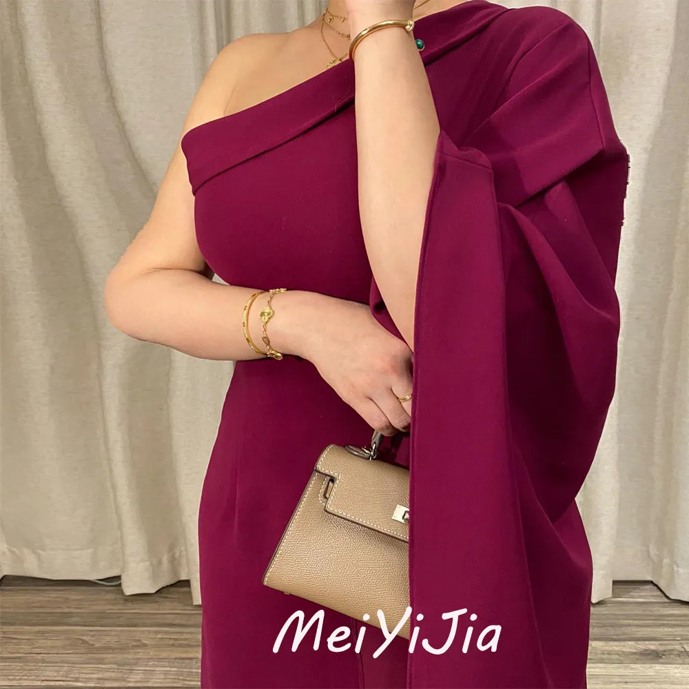 Meiyijia  Evening Dress One-shoulder Satin Mermaid Ankle-Length Saudi  Arabia  Sexy Evening Birthday Club Outfits Summer 2024