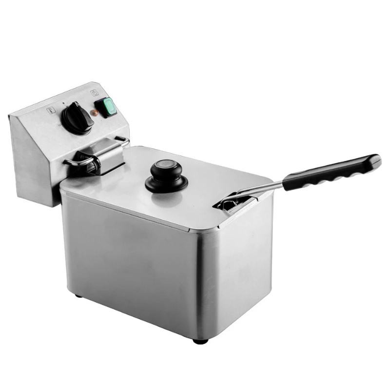 Single cylinder fryer Double cylinder fryer 4L electric fryer 8L French fries Chicken chops Electric  Milk tea shop