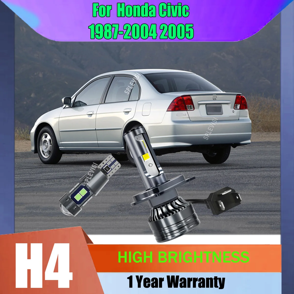

Светодиодные автомобильные фары h4 9003 для Honda Civic 1987 1988 1989 1990 1991 1992 1993 1994 1995 1996 1997 1998 1999 2000-2005