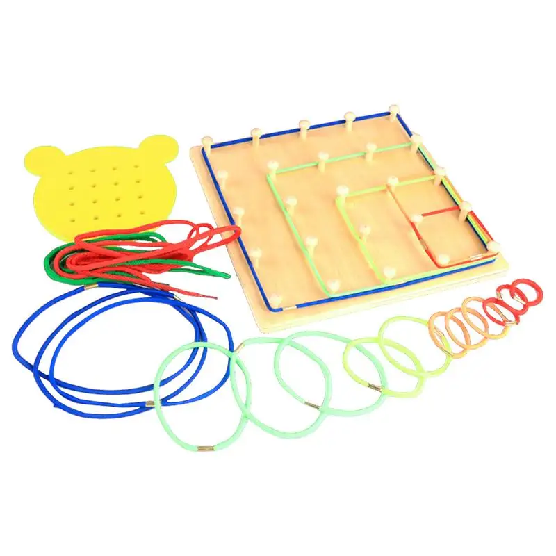 Patroonblok Geo Board Multipurpose Manipulatieve Wiskunde Geoboards Brain Teaser Speelgoed Creatief Educatief Speelgoed Peuter Bordspel