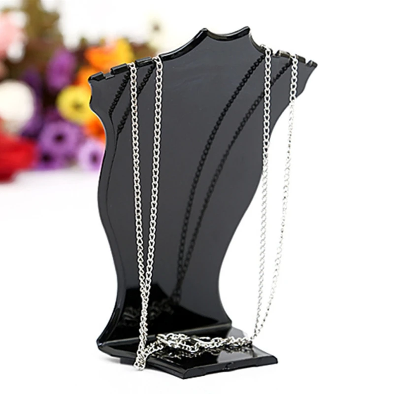 Plastic Necklace Rack Earrings Pendant Chain Jewelry Display Model Bust Stand Drop Shipping