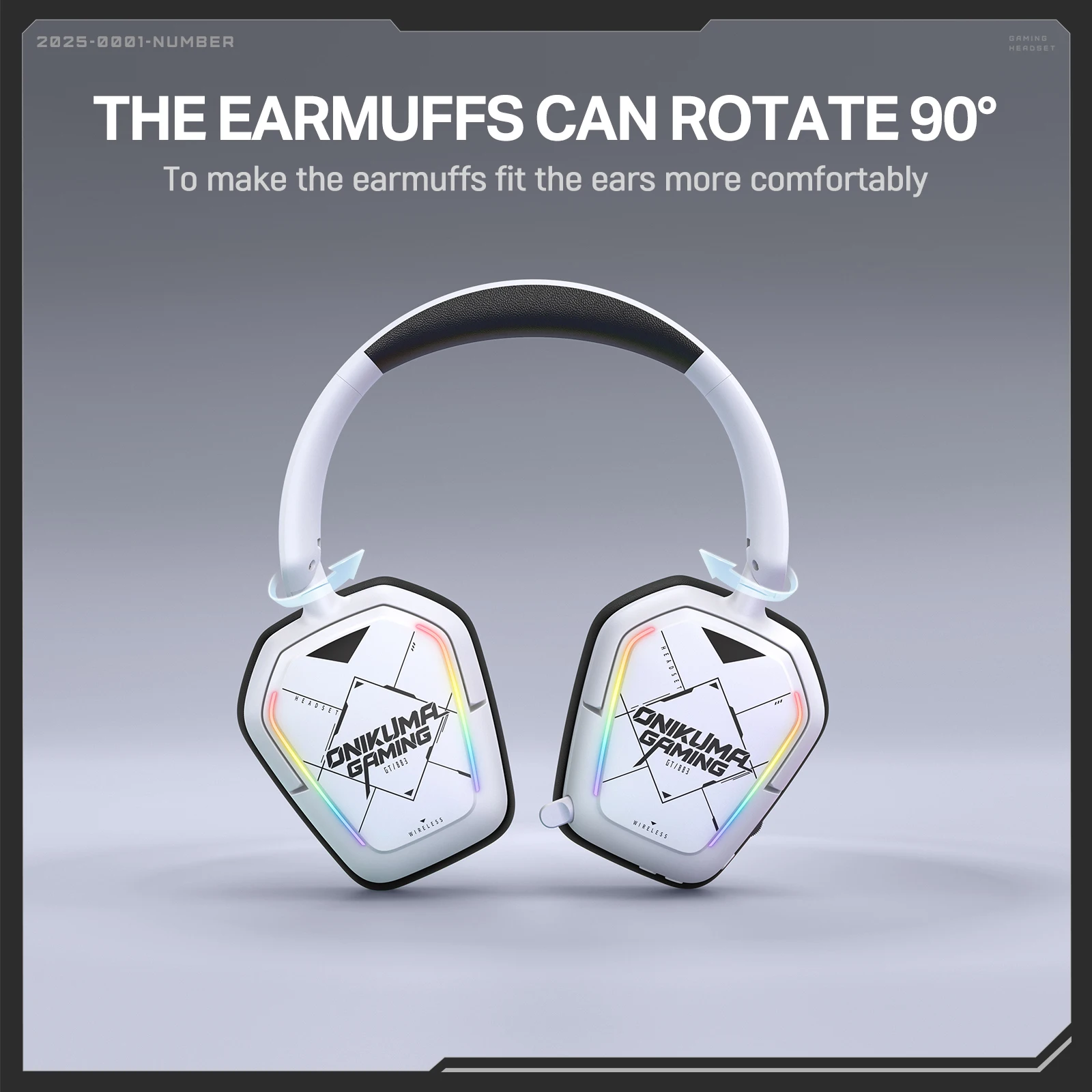 ONIKUMA GT883 سماعات الألعاب بلوتوث V5.4 سماعات لاسلكية للحد من الضوضاء سماعة جديدة #3