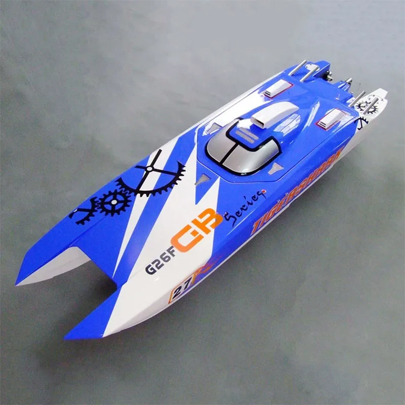 RC Boat G30F Tiger Shark FRP Boat Model 1340mm 30CC Nitro RC Boat Large Finished Model