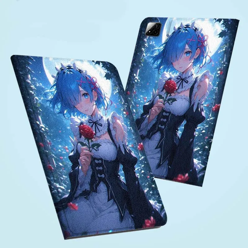 

Cartoon Re ZERO Anime For Xiaomi Redmi Mi Pad 4 5 6 6s 7 8 SE Pro 2 11 Plus Max 12.4 11 11.2 12.5 8.7 inch Tablet Case