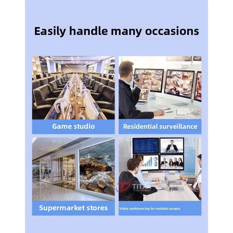 HDMI Nine Screen Splitter, hochauflösender Nine In One Out Video Seamless Switcher, 4K HDMI 1.4 Switch