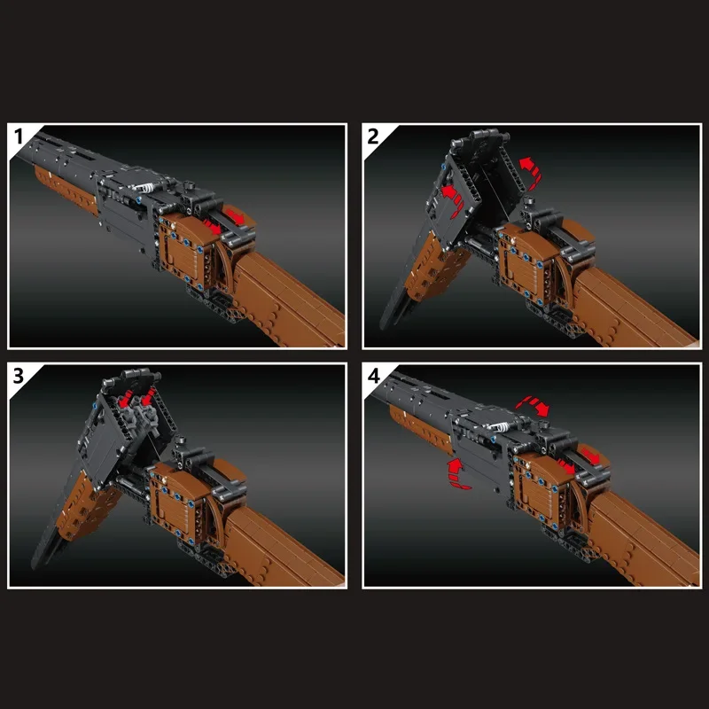 Mold King 14016, двухстворчатый ружье, строительный блок, модель WW2, оружие, серия, винтовка, игрушки для стрельбы, детские праздничные подарки