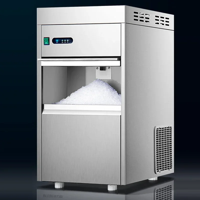 150kg/Day Snowflake Ice Maker 680W Commercial Fully Automatic Pellet Ice Crusher Vertical Ice Machine BLO-150 Freezing Appliance