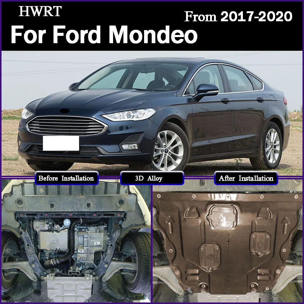 

For Ford Mondeo 2017-2020 1.5L 2.0L Under Engine Guard Splash Shield Mud Fender Cover Plate Fender Mudguard Protector