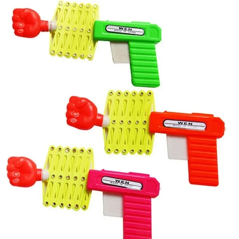 Retractable Fist Shooter Trick Toy Gun Funny Child Kids plastic Party Festival Gift For fun Classic Elastic Telescopic Fist Toy