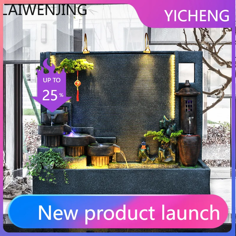 LYY  Water Curtain Wall Flowing Water Screen Partition Entrance Rockery Landscaping Decoration Floor Ornament