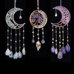 Crystals Tree of Life Sun Catchers Hanging Home Decor Natural Gemstones Amethysta 7 Chakras Healing Suncatcher Reiki Products
