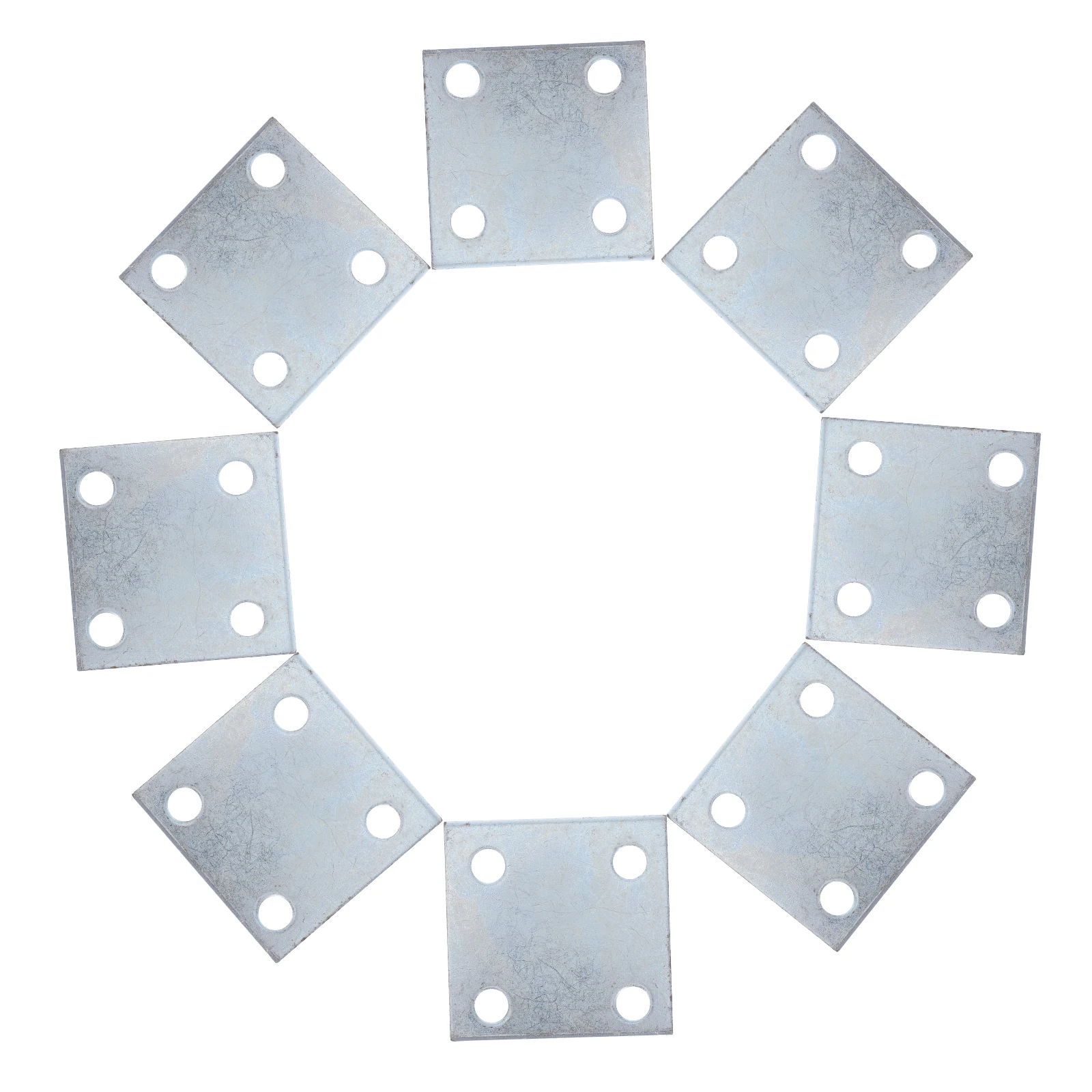 

8pcs Heavy Duty Steel Plate Base Weldable Flange Sheet for Concrete Column Structure Support Embedded Square Industrial Use