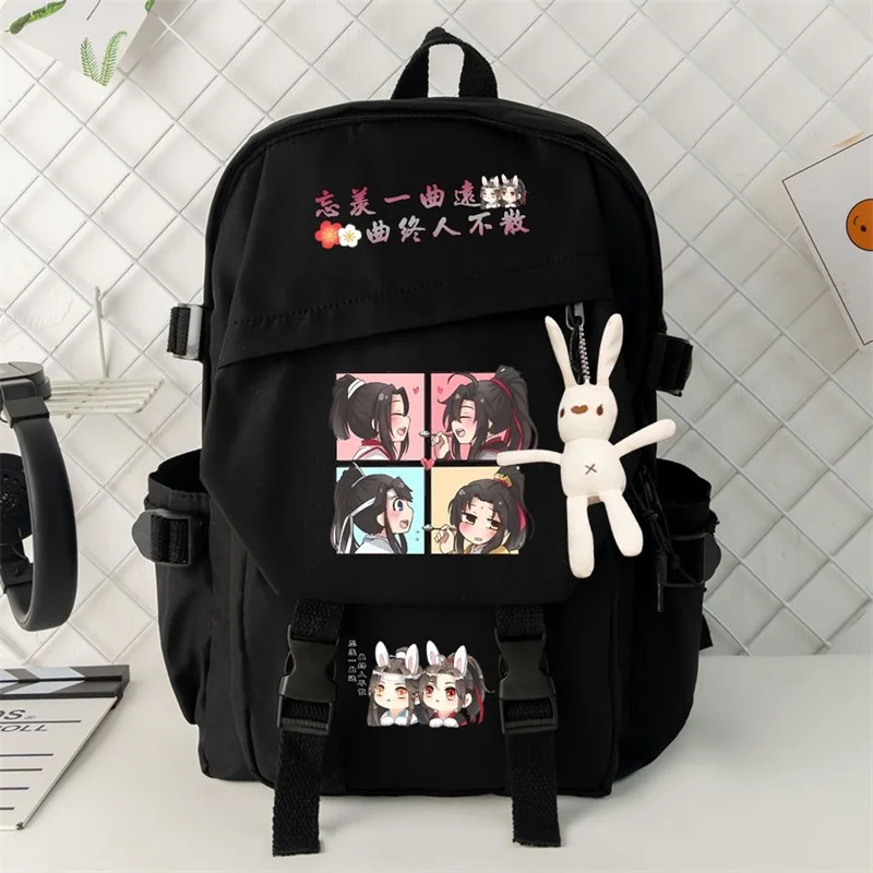 Mo Dao Zu Shi Print Backpack Teenarges Schoolbag Boys Girls Fashion Outdoor Shoulder Laptop Travel Bags Mochila+Toy