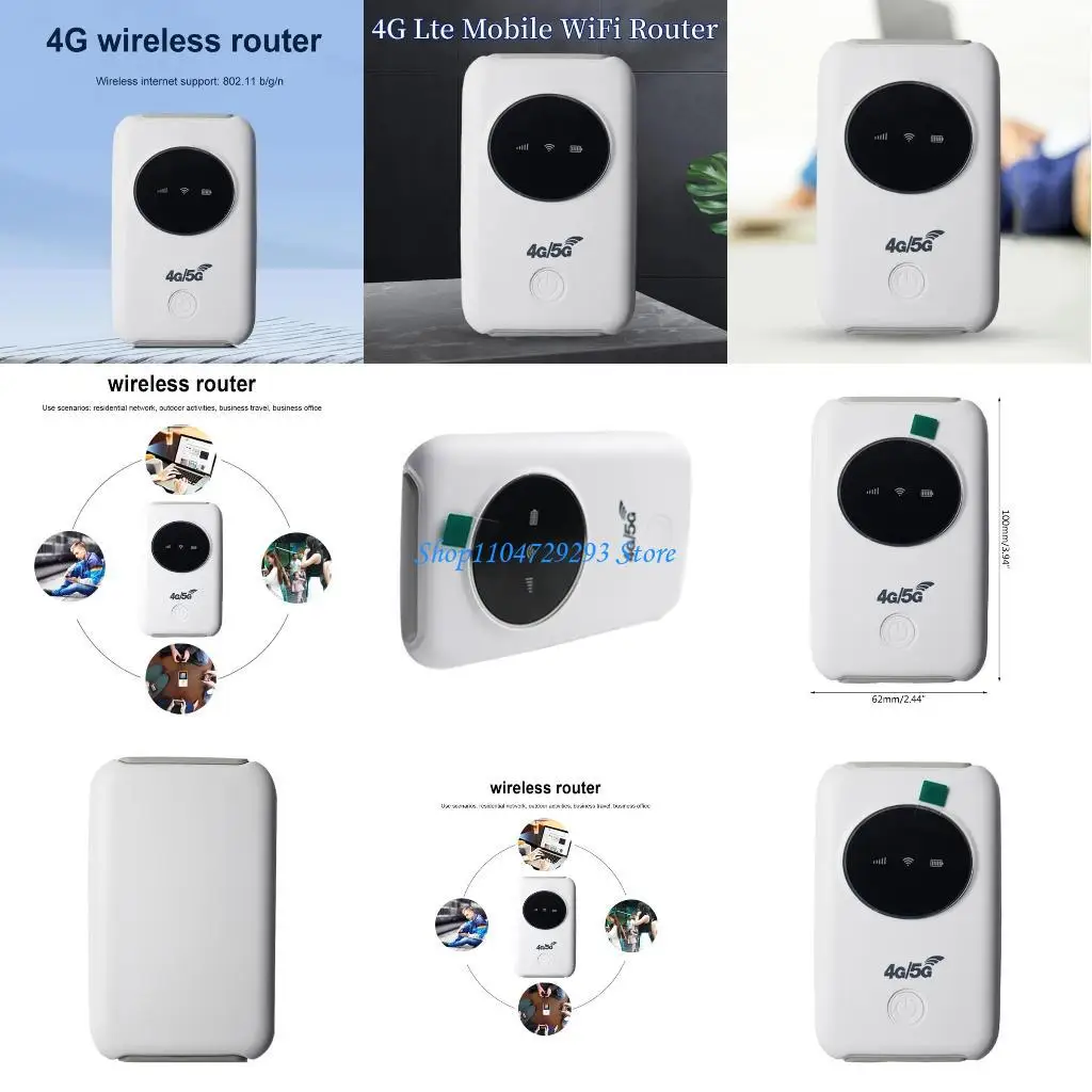 

Y2GD Wifi Router 3200mAh Portable 4G LTE Router 150Mbps Wireless Outdoor