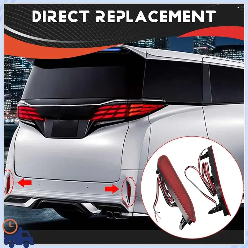 

AD05-Car LED Rear Bumper Reflector Light Taillight Fog Light Brake Light For Toyota Alphard 40 Series 2023+