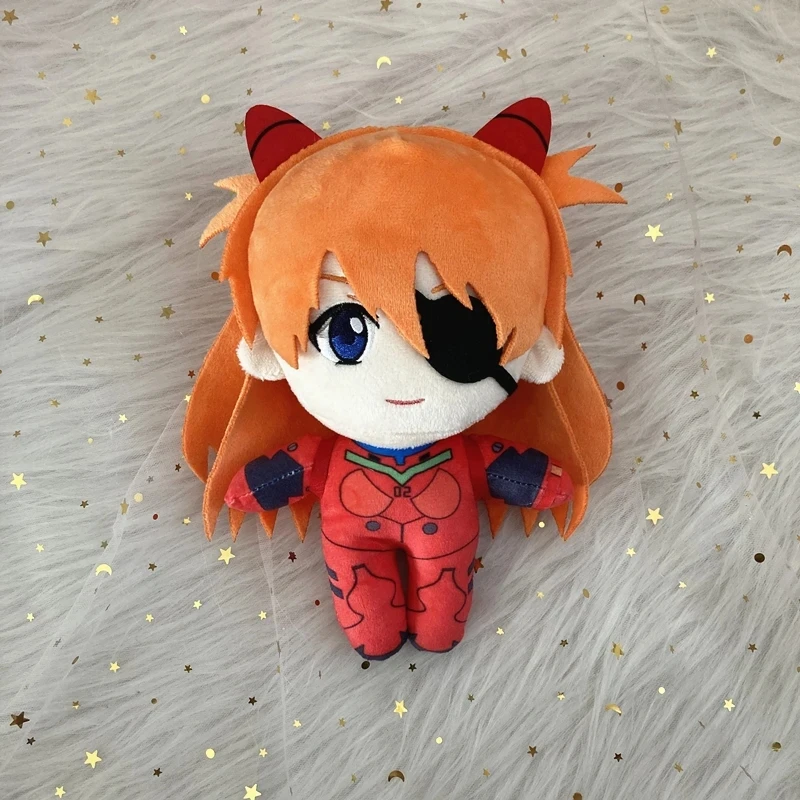 20cm Ayanami Rei Plush Toy Doll Cartoon Anime Plush Toy Kawaii Evangelion Plush Doll EVA Soft Stuffed Room Decor Xmas Gifts image 5