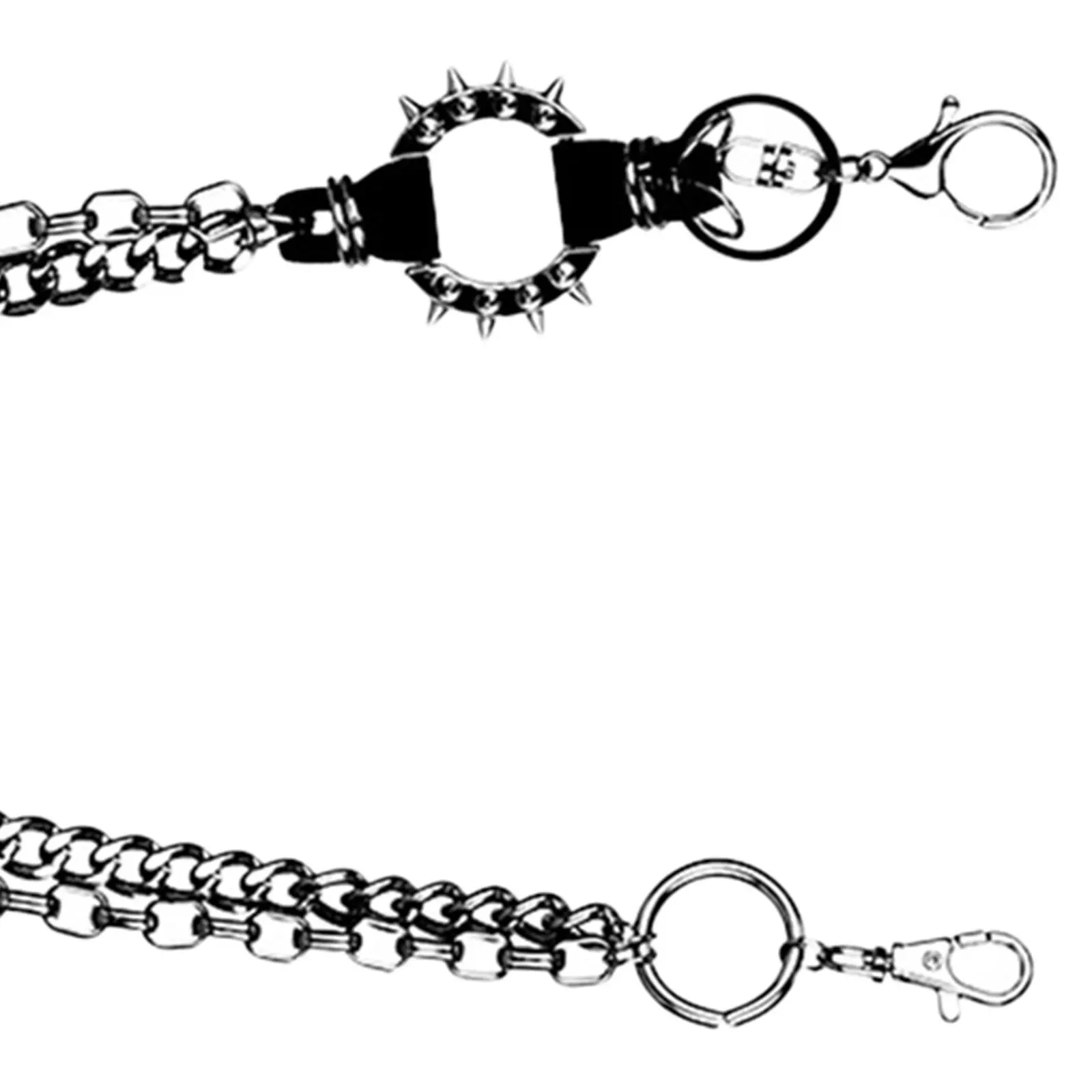 

Cool Punk Pants Chain Heavy Duty Waist Belt for Men Women Wallet Key Ring Street Dance Fashion Accessory Belt Chain