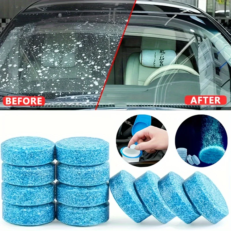 20/30/50pcs Car Glass Water Concentrated Wiper Essence Solid Effervescent Tablets For Removing Oil Stains Four Seasons General