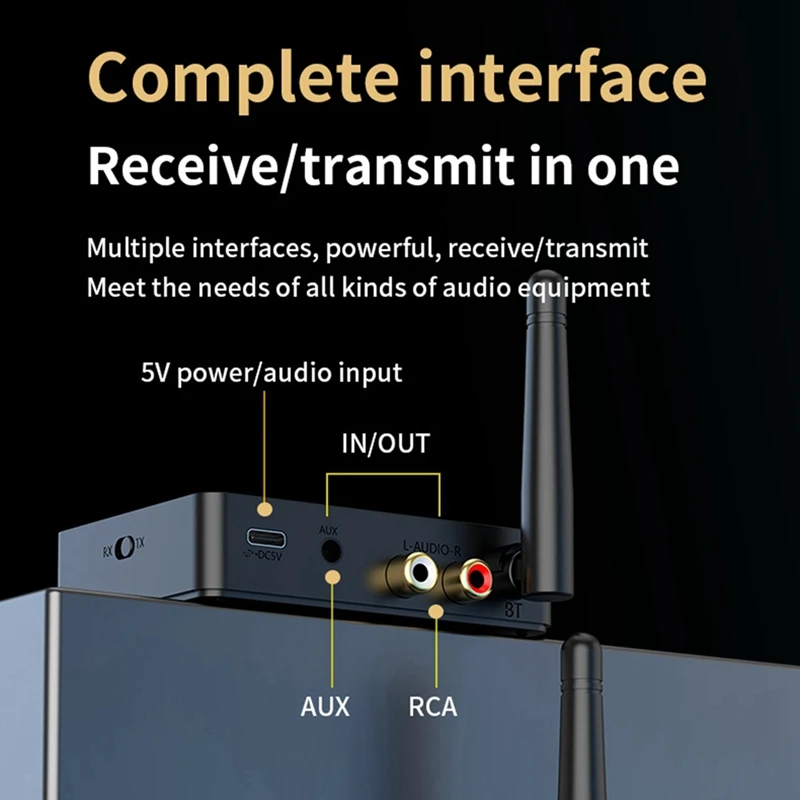5.3 محول بلوتوث 3.5 مللي متر Aux R/L استقبال ستيريو لاسلكي الارسال 2In1usb الارسال Hifi الصوت إلى مكبر للصوت القديم