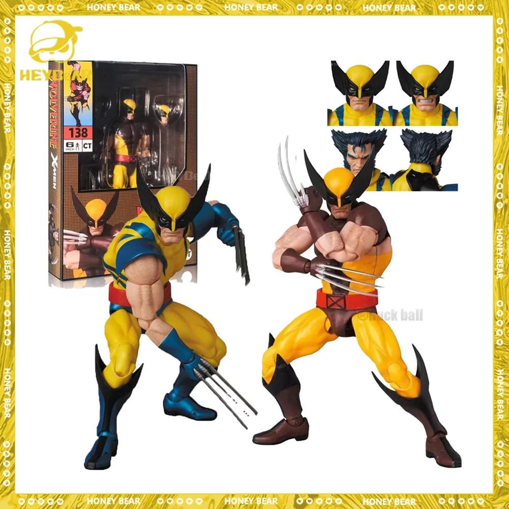 New Ct Toys Wolverine Figure Mafex 138 Brown X-Men Action Figure Joint Movable Model Statue Collection Decor Toy Christmas Gifts