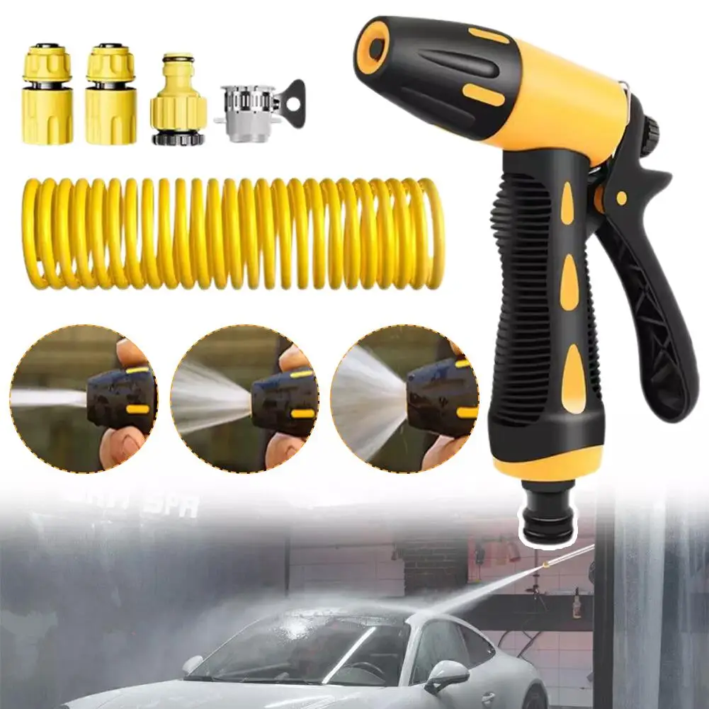 Car Washing High Pressure Household Water Gun Nozzle Distance 3 Artif Car Meters 20 Boost Brush Modes Shooting Spray Retrac Q1Q4