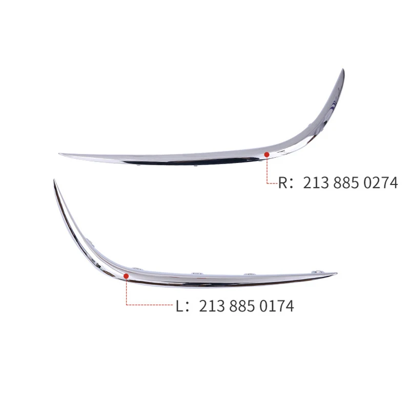 A2138850300 A2138850100 For Mercedes Benz E Class W213 E200 E350e E400 Front Bumper Spoiler Chrome Chromium Trim