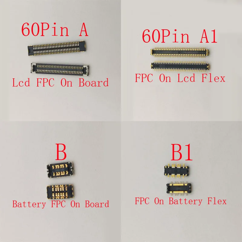 2-10Pcs FPC Connector Plug Inner Battery Lcd Display Flex Contact For Samsung Galaxy Tab A 8.0 2019 SM-T290 T295 T297 60 Pin