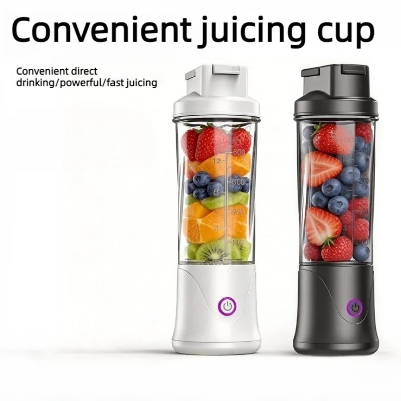 Liquidificador Portátil de 400ml, Juicer USB Recarregável, Mini Processador de Alimentos, Mixer Elétrico Sem Fio, Copo de Viagem
