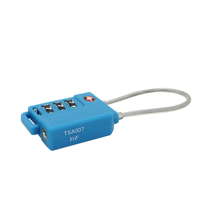 Luggage Combination Lock Portable TSA Approved Security Cable Luggage Lock 3-Digit Combination Password Lock Padlock