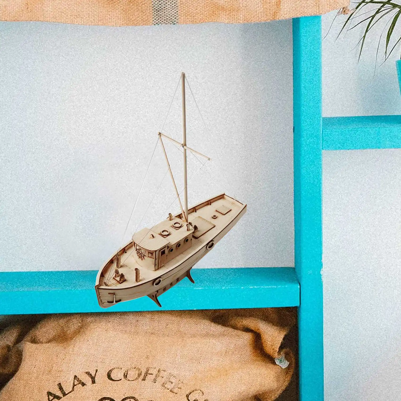 

【Hot-Selling!】Ship Assembly Model Diy Kits Wooden Sailing Boat 1:30 Scale Decoration Toy Gift