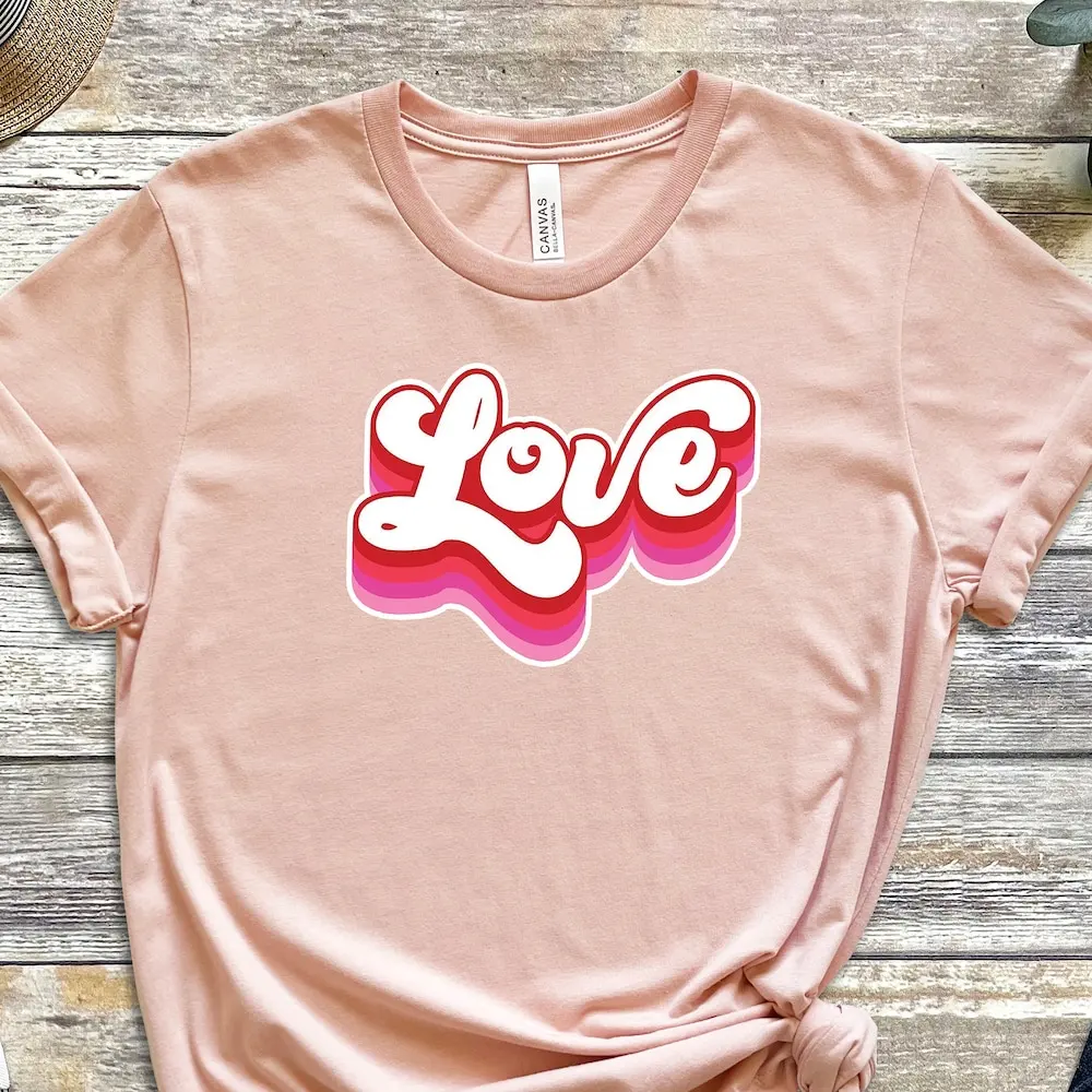 Valentine T Shirt Love Lovers Boyfriend Girlfriend Cute Heart Couples