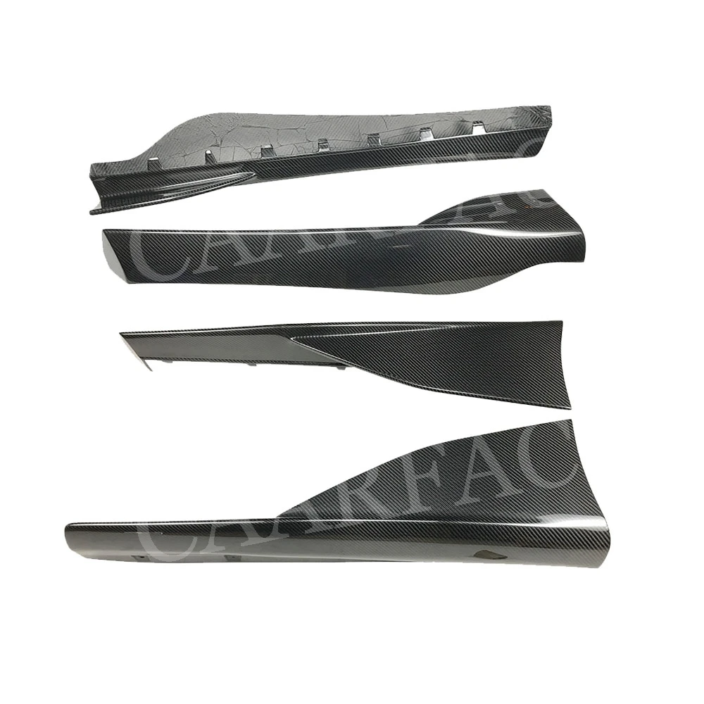 Dry Carbon Fiber Side Skirts For McLaren 540C 570S 570GT 600LT Style Door Bumper Lip Aprons Cover Protector