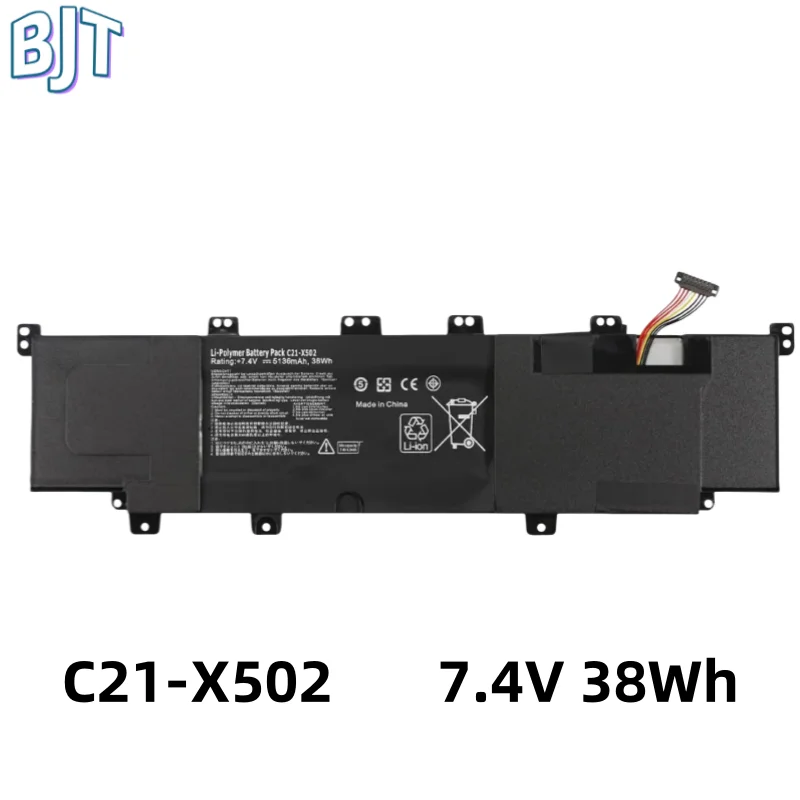 

New C21-X502 Laptop Battery for ASUS VivoBook X502 X502C X502CA S500 S500C S500CA PU500C PU500CA Notebook C31-X502 7.4V 38Wh