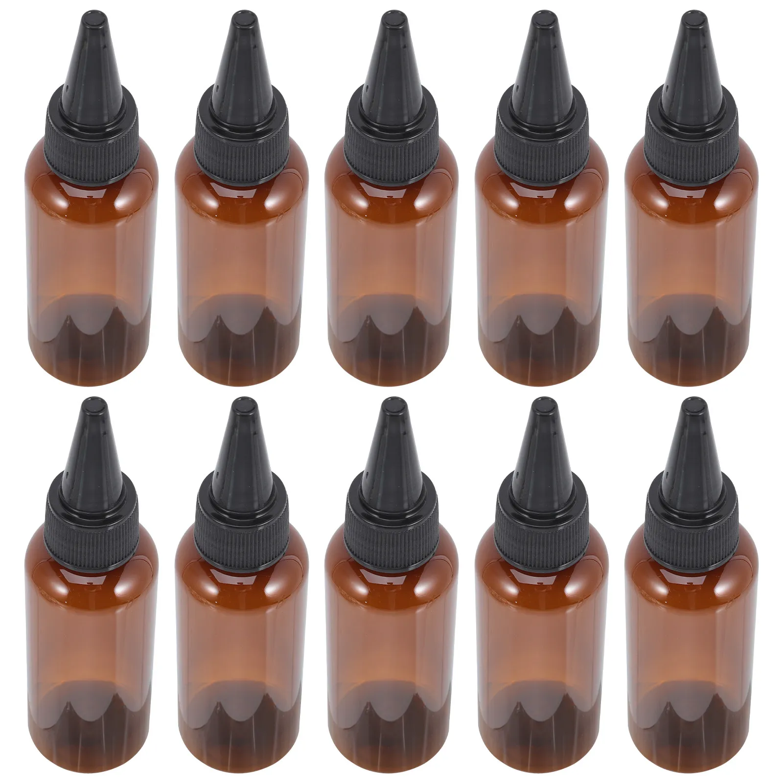 

10Pcs Hair Applicator Bottle Oil Dispenser for Hair Dye Shampoo Conditioner Body Lotion Tattoo Ink Paint Refillable Plastic