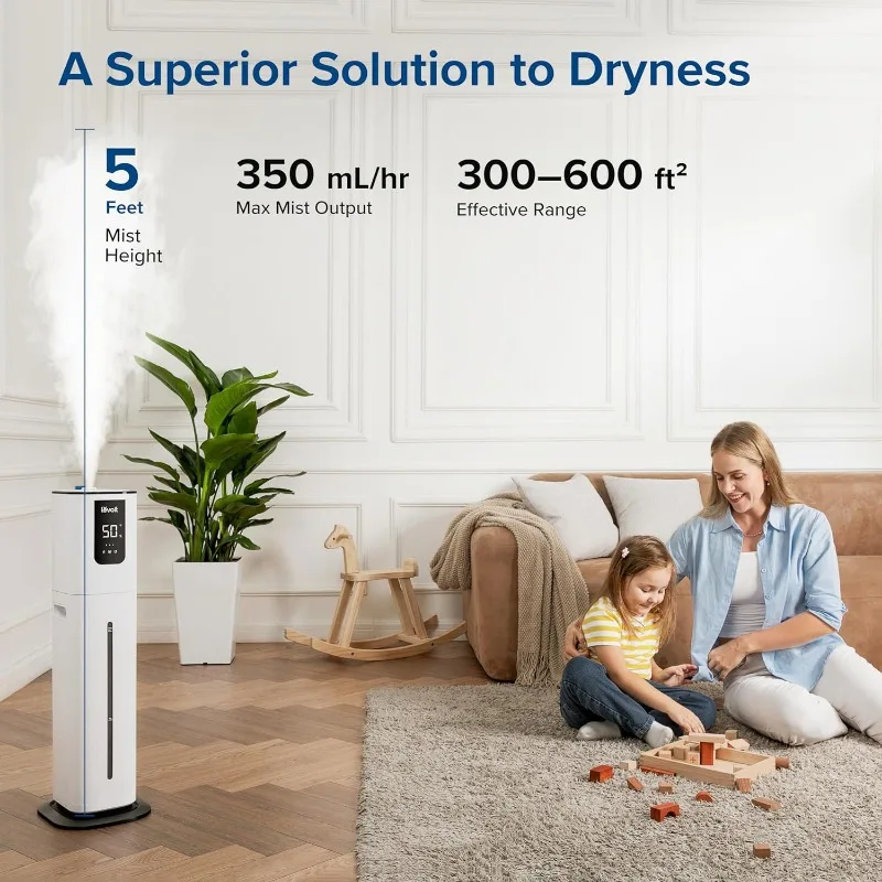 LEVOIT-Humidificadores inteligentes de vapor cálido y fresco para el hogar, habitación grande, cobertura de 753ft ², humidificar rápida y uniformemente toda la casa, LV600S