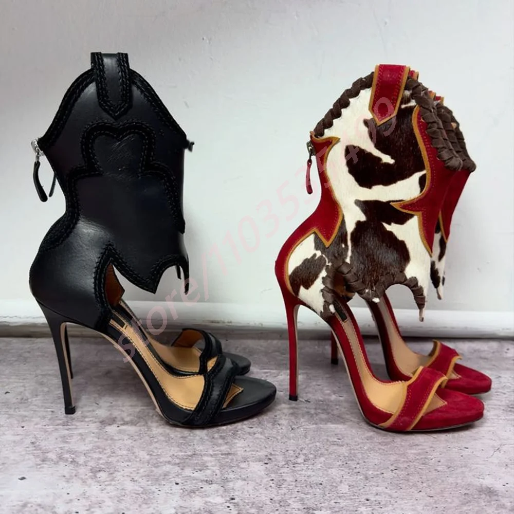 

Summer Sexy Ladies Open Toe Stilettos 2025 New Ins Style Elegant Catwalk Roman Sandals Street Fashion Party Casual Sandals