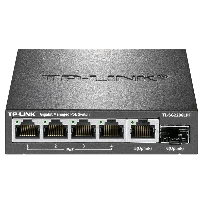 TP-LINK 6 ポート ギガビット PoE ネットワーク スイッチ プラグ アンド プレイ