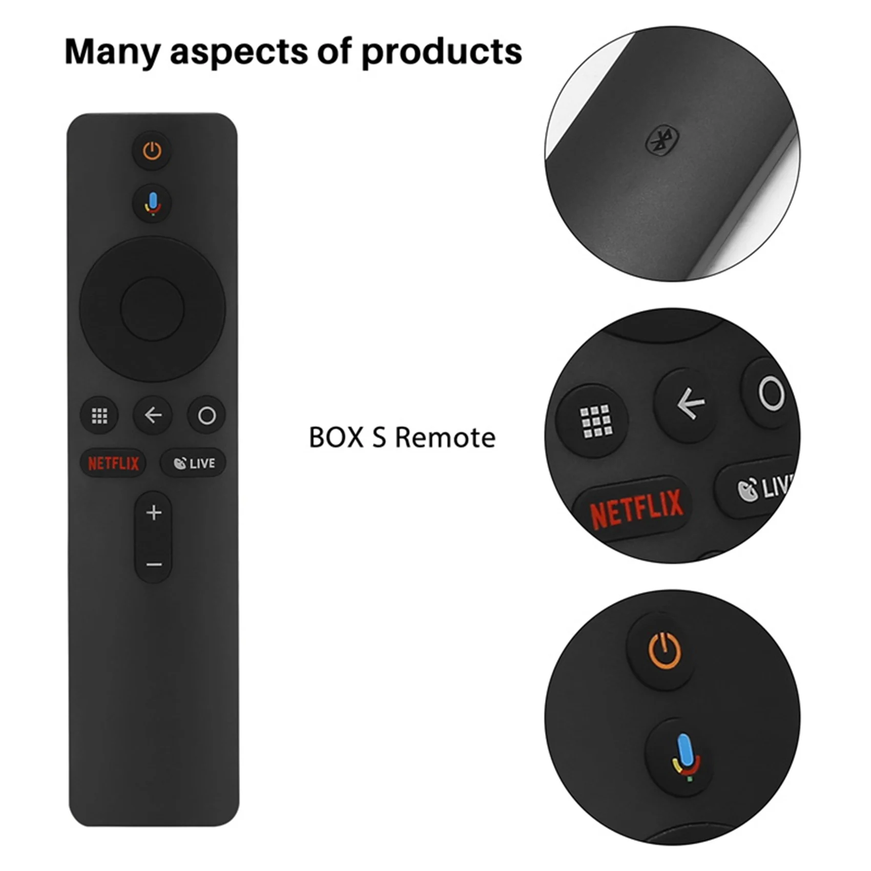 Untuk Xiaomi MI Box S XMRM-006 MDZ-22-AB suara Bluetooth RF kendali jarak jauh dengan kontrol Google Assistant