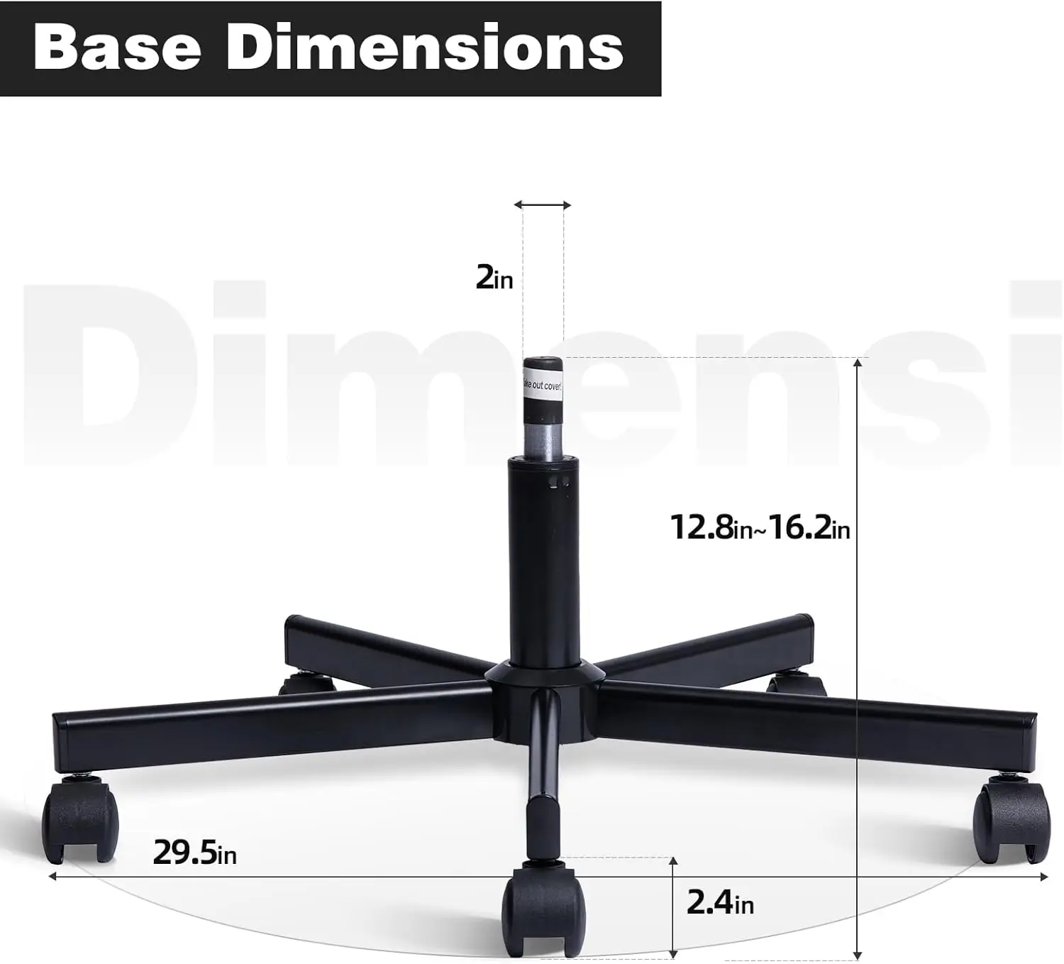 Ultra Steady Home Office Swivel Chair Base - Efficient & Safe For Cross-Legged Seating- Easy Diy Replacement With Robust
