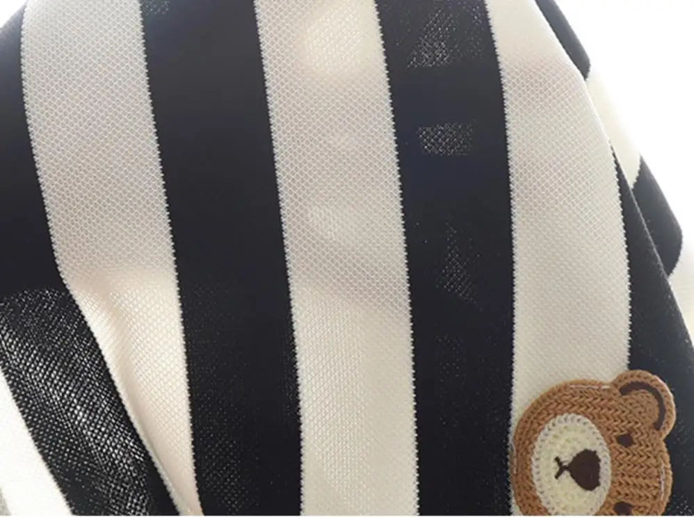 Neues koreanisches Kinder-Set für Jungen und Mädchen, Sommer-Set mit gestreiftem Rundhalsausschnitt, Revers, kurzen Ärmeln und Shorts, lässiges zweiteiliges Set – Detail 9