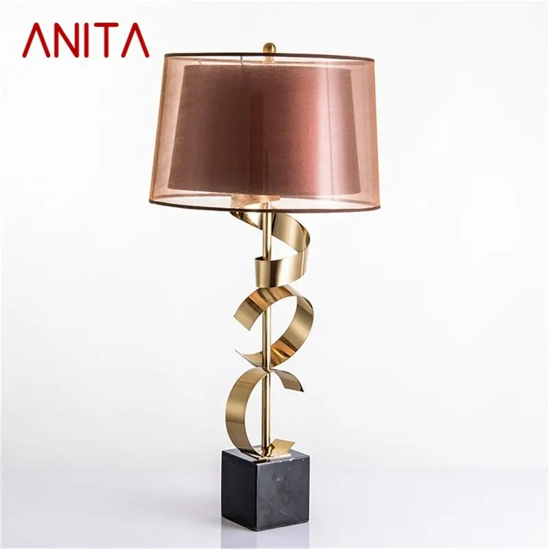 

ANITA Contemporary Table Lamp Creative LED Luxury Vintage Desk Light Fashion for Home Hotel Bedroom Living Room Decor