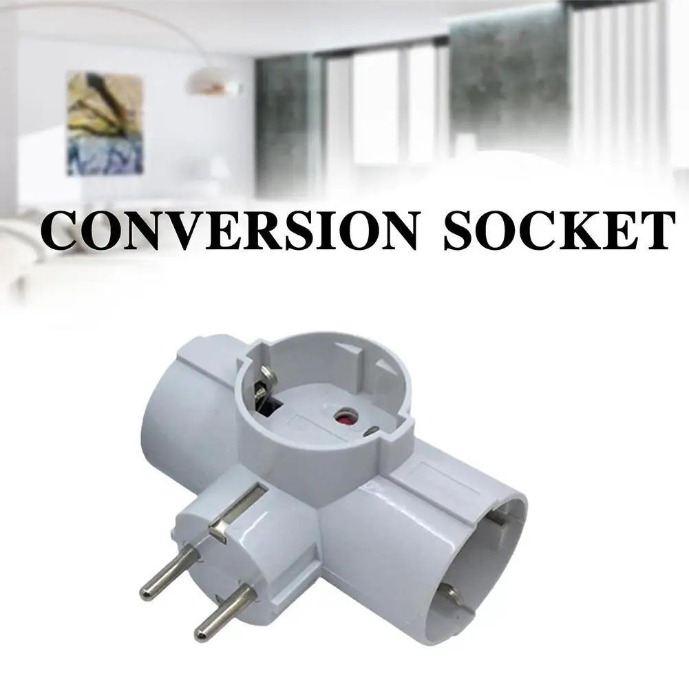 European German Standard 3-position Conversion Socket EU Standard Power Adapter Socket 16A Travel Plugs AC 250V High Quality