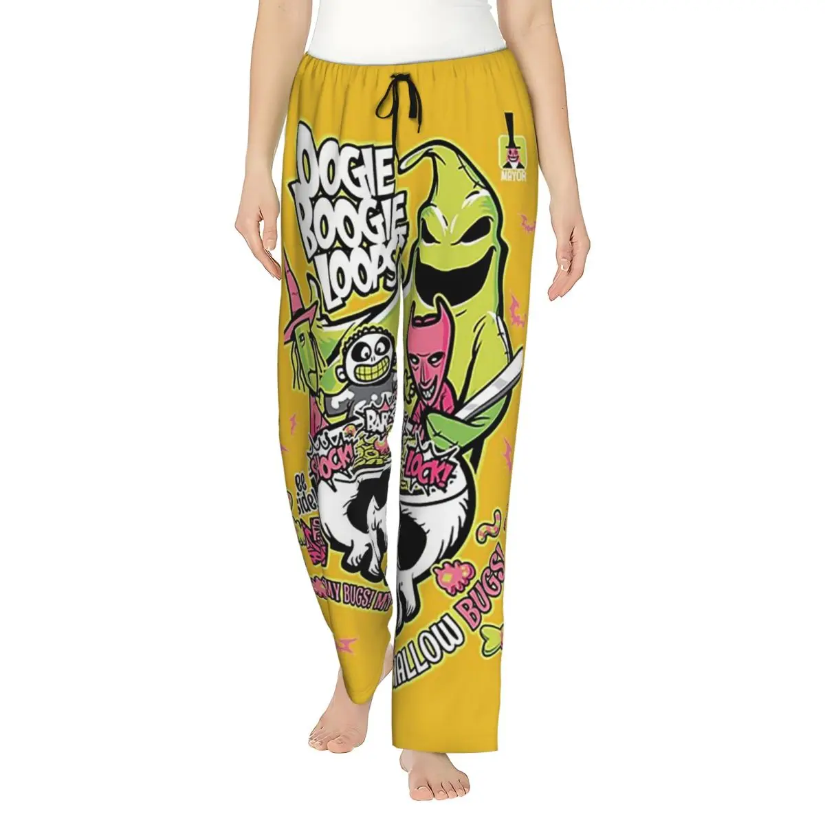 

Custom Oogie Boogie Women Pajama Pants Lounge Sleep Sleepwear Bottoms with Pockets
