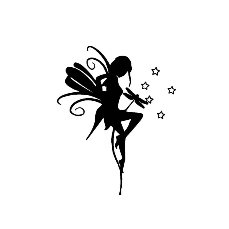 

Silhoutte Holy Beautiful Fairy Girl CarVinyl Decal Popular Fashion Style Car Sticker 10.3cm*13cm