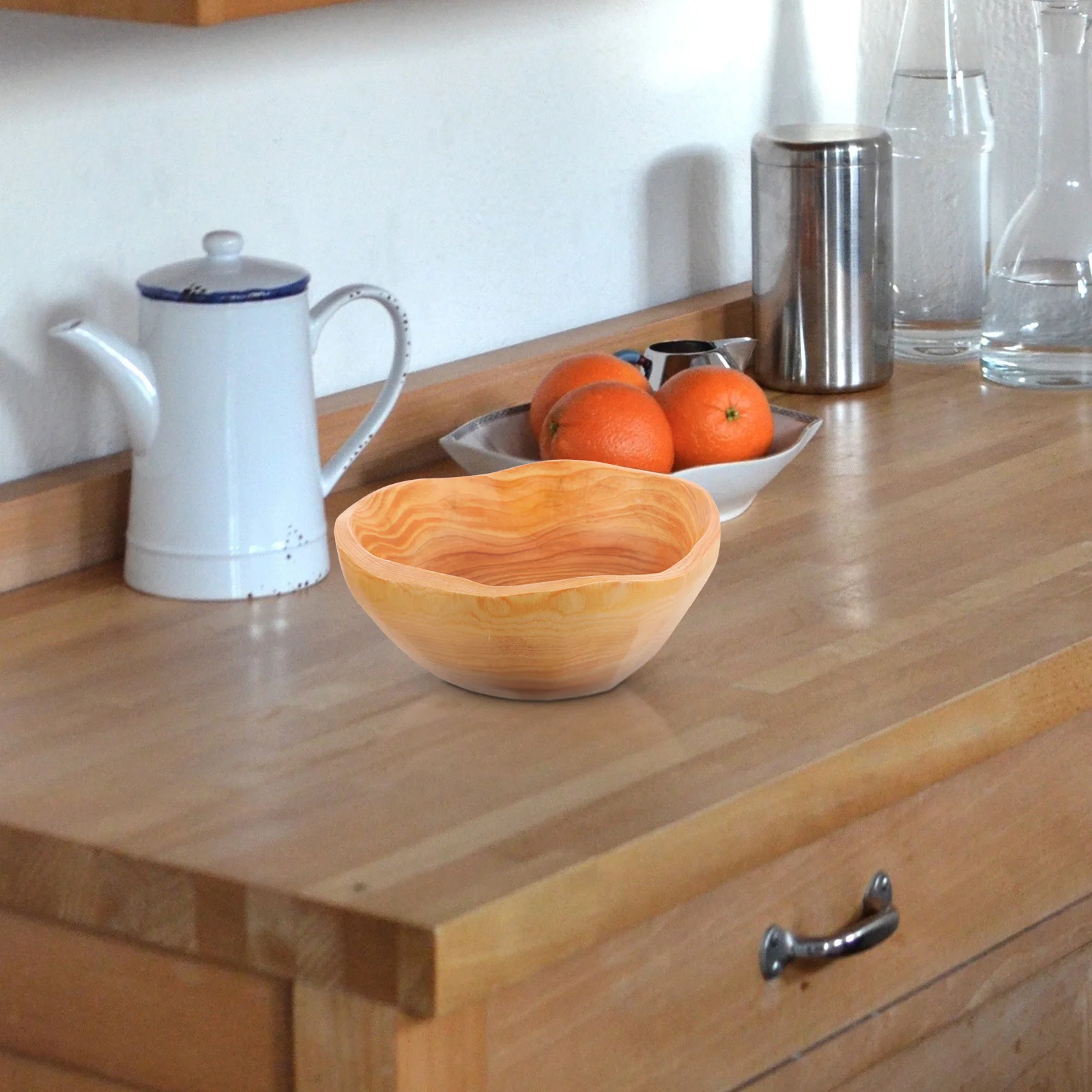 

Irregular Solid Wood Fruit Plate Natural Grain Decorative Fruit Bowl Nut Snack Tray Rustic Handmade Wooden Serving Platter