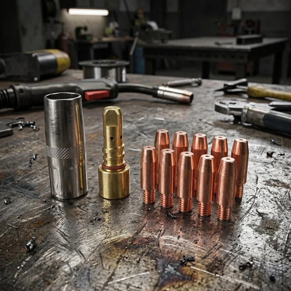 For Lincoln For Magnum PRO 250L 300L For MIG Welding Nozzle Kit 12-Pc Copper Components for Consistent Stability