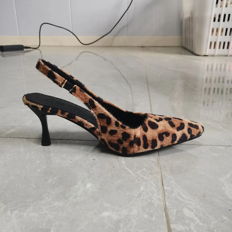 2026 New Spring Summer High Heel Pointed-Toe Women's Shoes in Size Large Size Elegant Women's Slippers with Adjustable Socks view 6