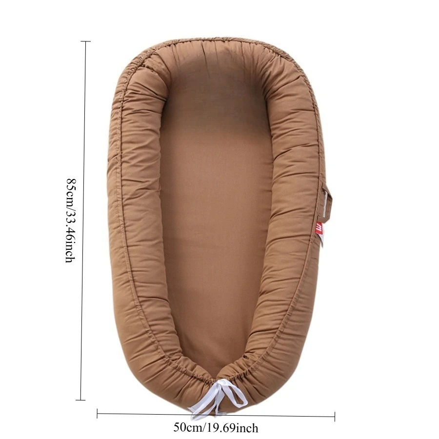 Portable Baby Co - sleeper Solid Color Pillowless Foldable Model Travel Baby Nest