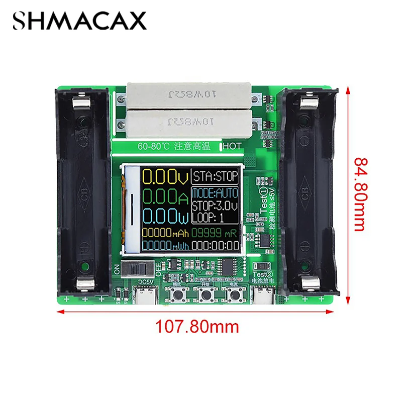 Lithium Battery Capacity Tester Internal Resistance Measuring Module Battery Tester